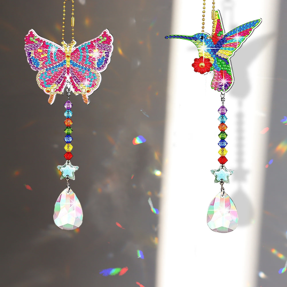 Suncatcher Diamond Drawing Hanging Ornament Kit (Butterfly Hummingbird)