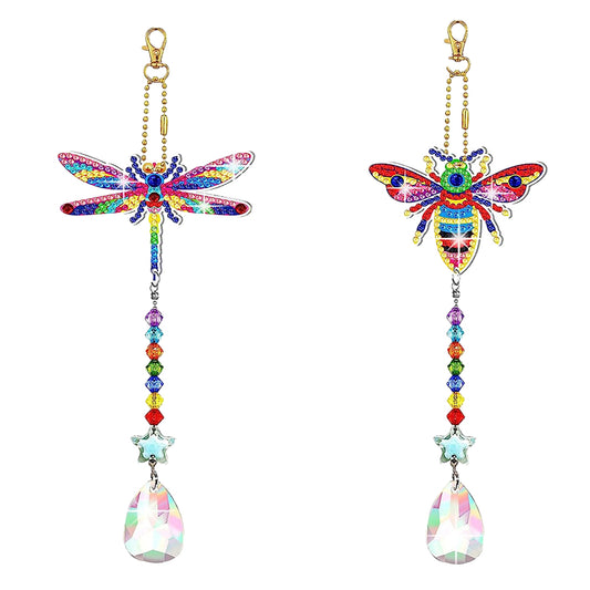 Suncatcher Diamond Drawing Hanging Ornament Kit (Dragonfly Bee)