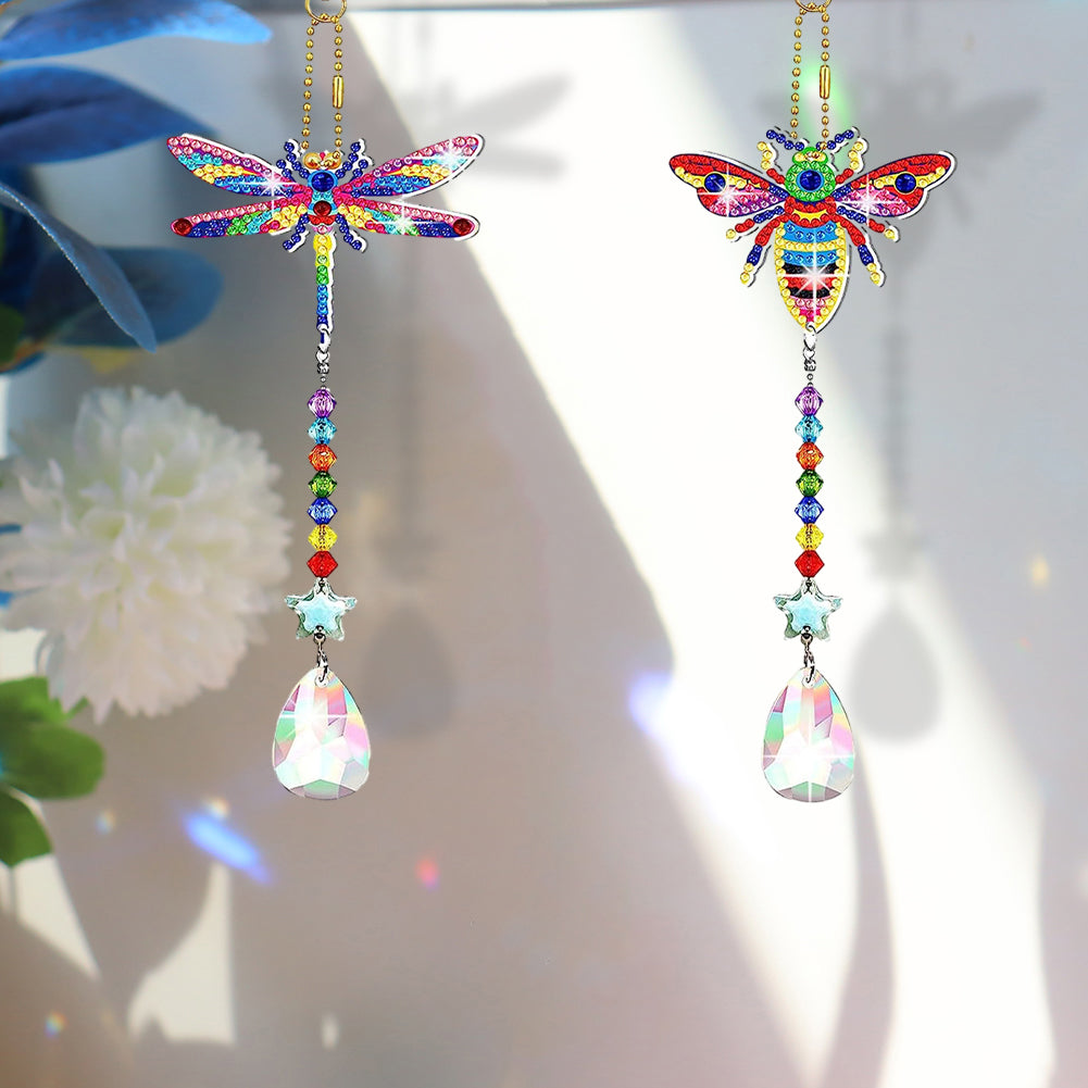 Suncatcher Diamond Drawing Hanging Ornament Kit (Dragonfly Bee)