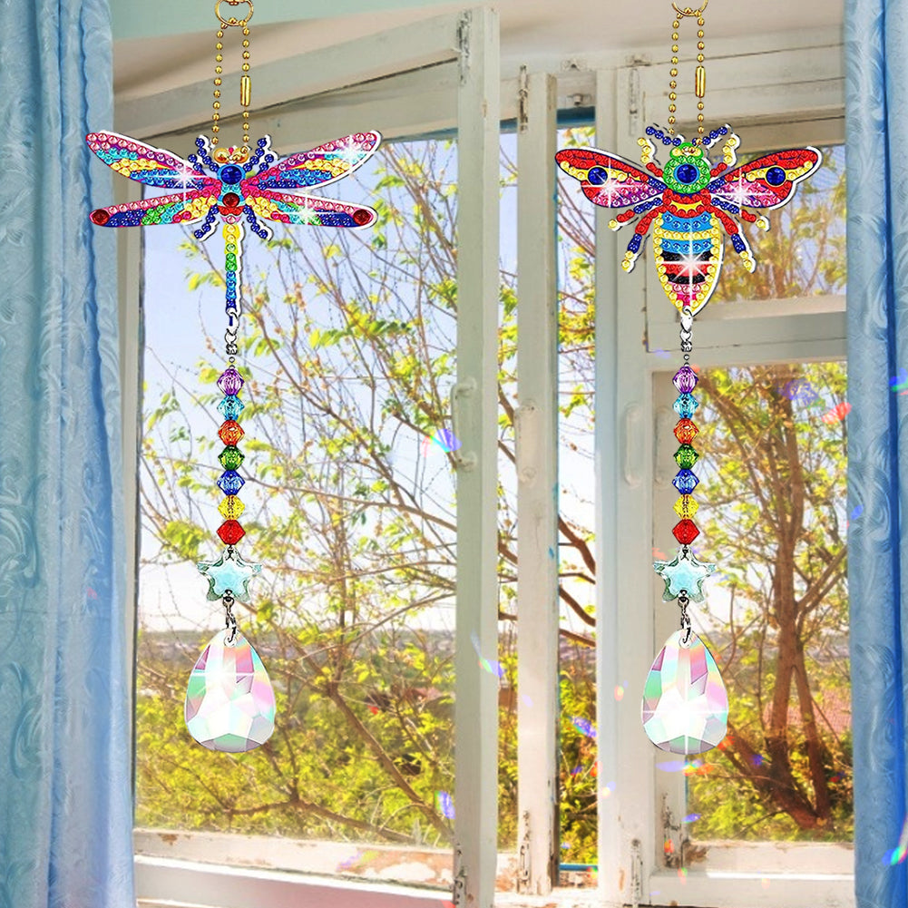 Suncatcher Diamond Drawing Hanging Ornament Kit (Dragonfly Bee)