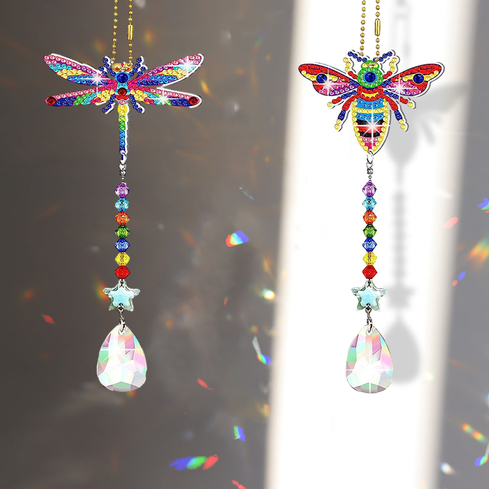 Suncatcher Diamond Drawing Hanging Ornament Kit (Dragonfly Bee)