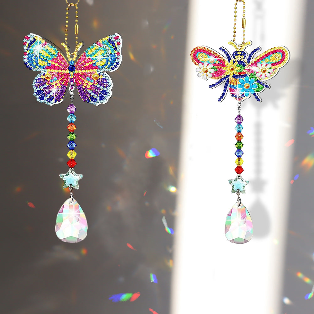 Suncatcher Diamond Drawing Hanging Ornament Kit (Butterfly Bee)