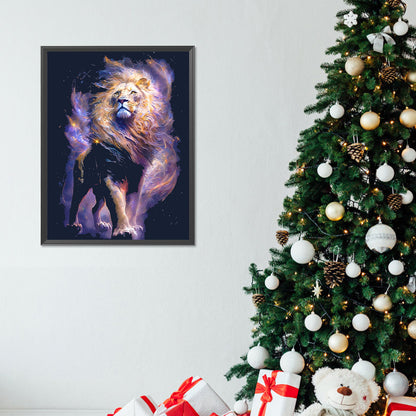 Starry Sky Lion - Full Round Drill Diamond Painting 30*40CM