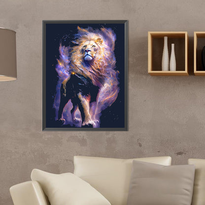 Starry Sky Lion - Full Round Drill Diamond Painting 30*40CM