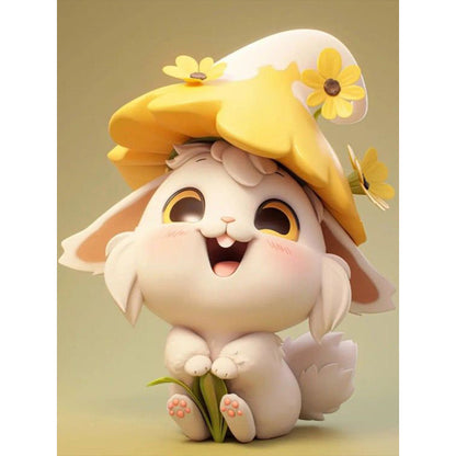Cheerful Bunny - Full Round Drill Diamond Painting 30*40CM