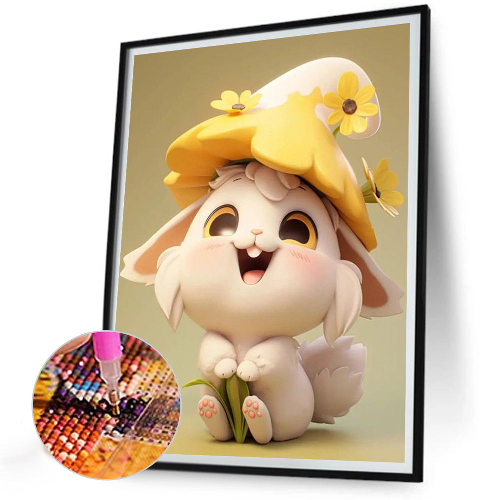 Cheerful Bunny - Full Round Drill Diamond Painting 30*40CM