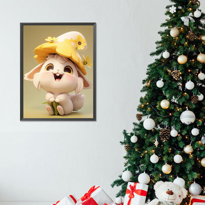 Cheerful Bunny - Full Round Drill Diamond Painting 30*40CM