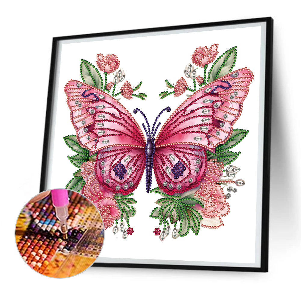 Garden Butterfly - Special Shaped Drill Diamond Painting 30*30CM