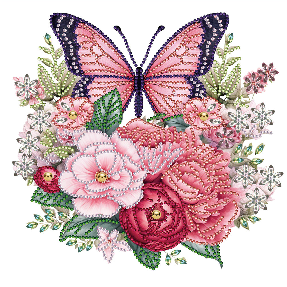 Garden Butterfly - Special Shaped Drill Diamond Painting 30*30CM