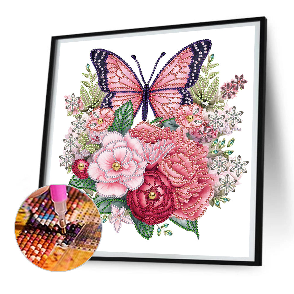 Garden Butterfly - Special Shaped Drill Diamond Painting 30*30CM