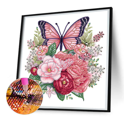 Garden Butterfly - Special Shaped Drill Diamond Painting 30*30CM