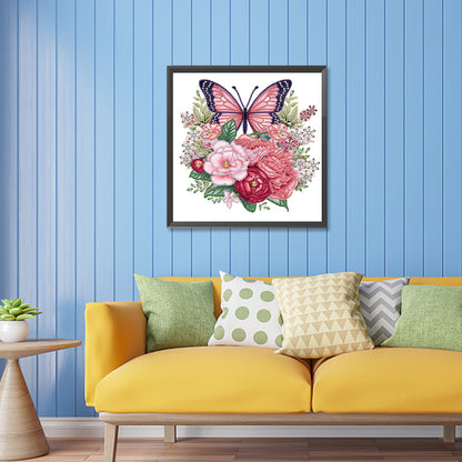 Garden Butterfly - Special Shaped Drill Diamond Painting 30*30CM