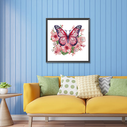 Garden Butterfly - Special Shaped Drill Diamond Painting 30*30CM