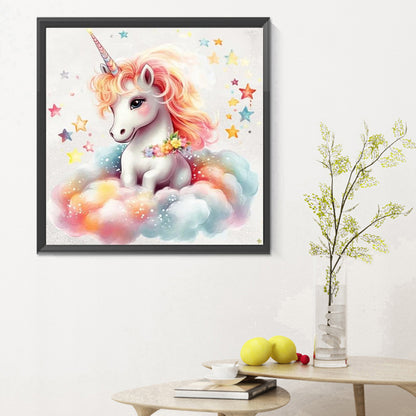 Colorful Cloud Unicorn - Full Round Drill Diamond Painting 30*30CM