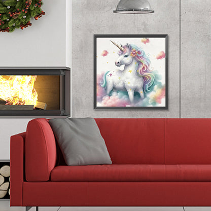 Colorful Cloud Unicorn - Full Round Drill Diamond Painting 30*30CM