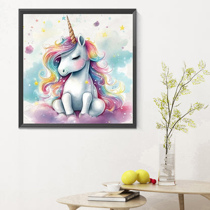 Colorful Cloud Unicorn - Full Round Drill Diamond Painting 30*30CM