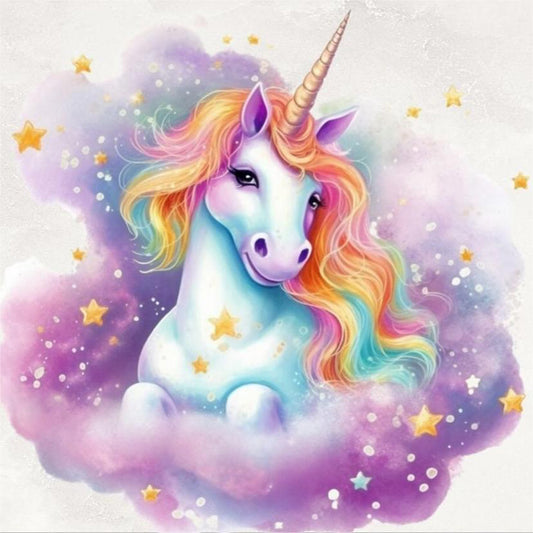 Colorful Cloud Unicorn - Full Round Drill Diamond Painting 30*30CM