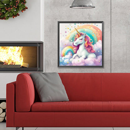 Colorful Cloud Unicorn - Full Round Drill Diamond Painting 30*30CM