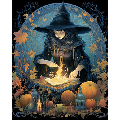 Witch - 11CT Stamped Cross Stitch 40*50CM