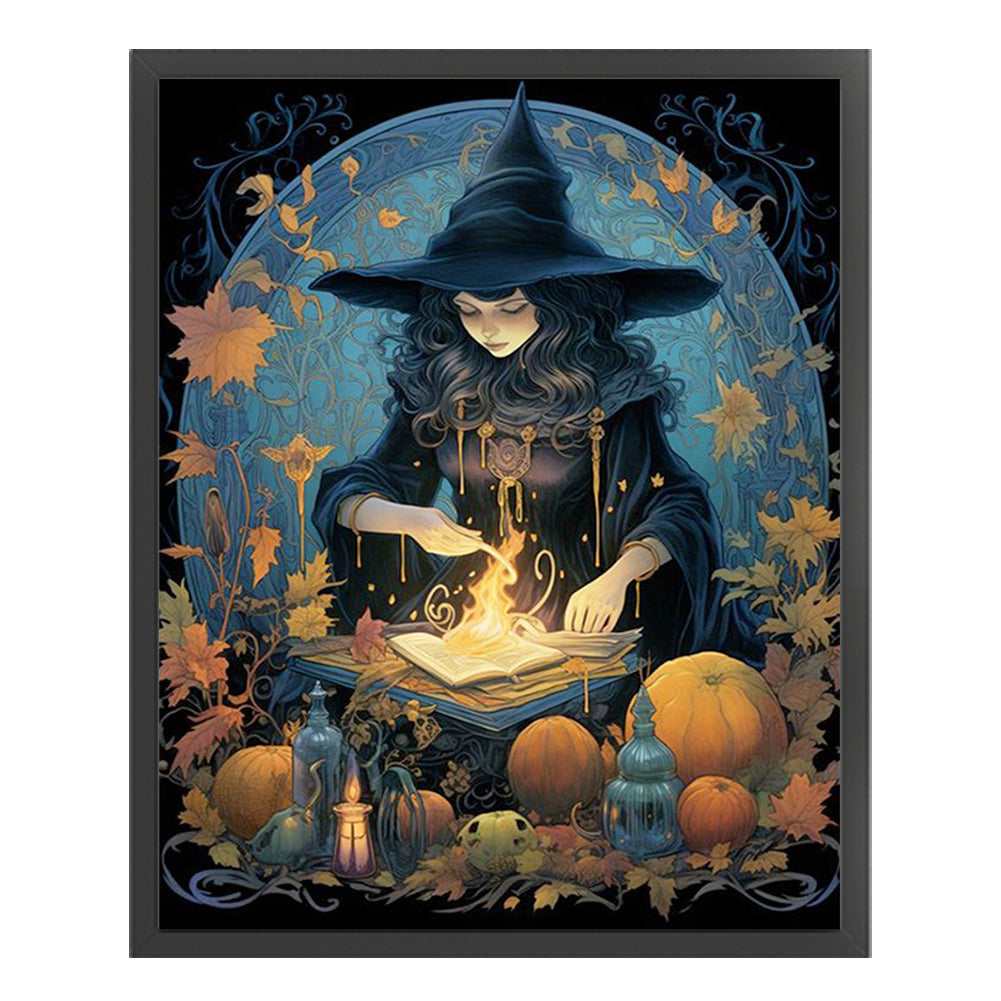 Witch - 11CT Stamped Cross Stitch 40*50CM