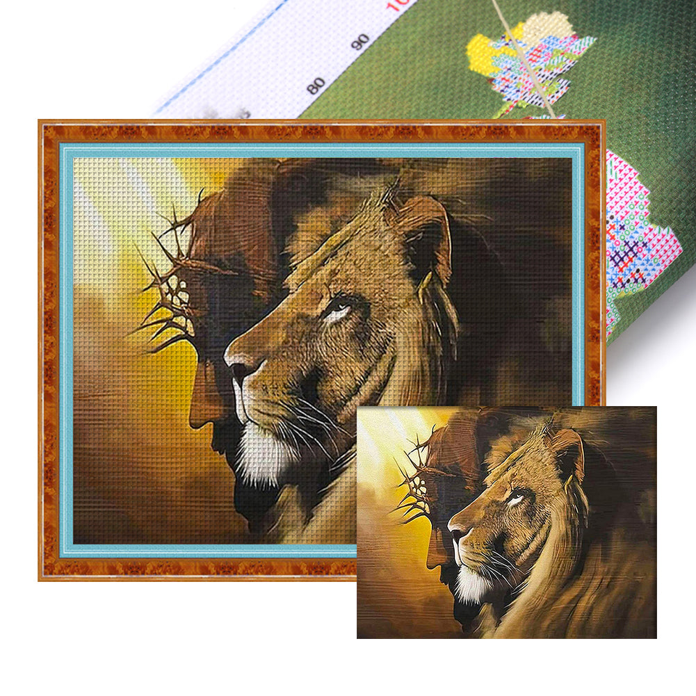 Lion - 11CT Stamped Cross Stitch 50*40CM