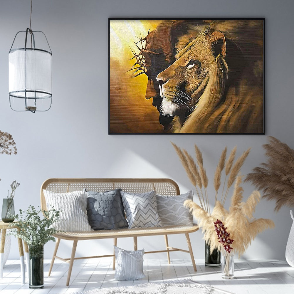 Lion - 11CT Stamped Cross Stitch 50*40CM