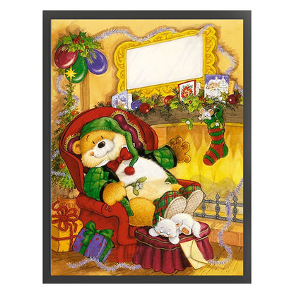 ?Christmas Bear - 11CT Stamped Cross Stitch 40*55CM