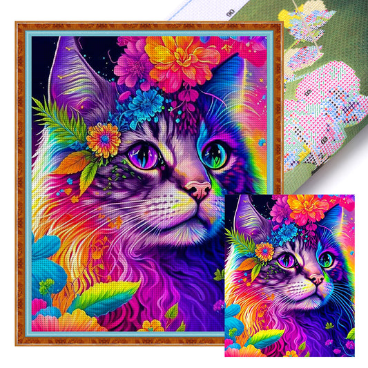 Colorful Cats - 11CT Stamped Cross Stitch 40*50CM