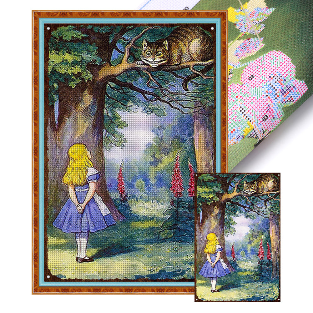 Alice In Wonderland - 11CT Stamped Cross Stitch 50*75CM