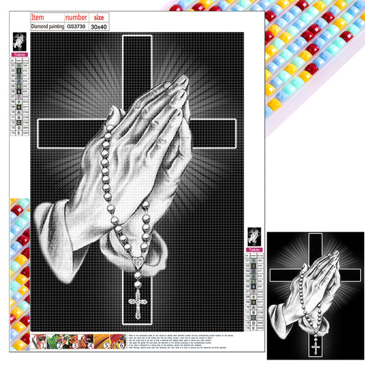 Lord Bless You Cross - Full Square Drill Diamond Painting 30*40CM