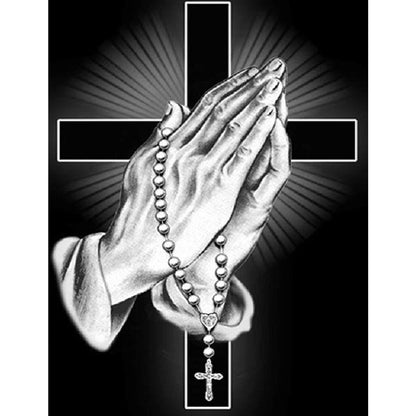 Lord Bless You Cross - Full Square Drill Diamond Painting 30*40CM