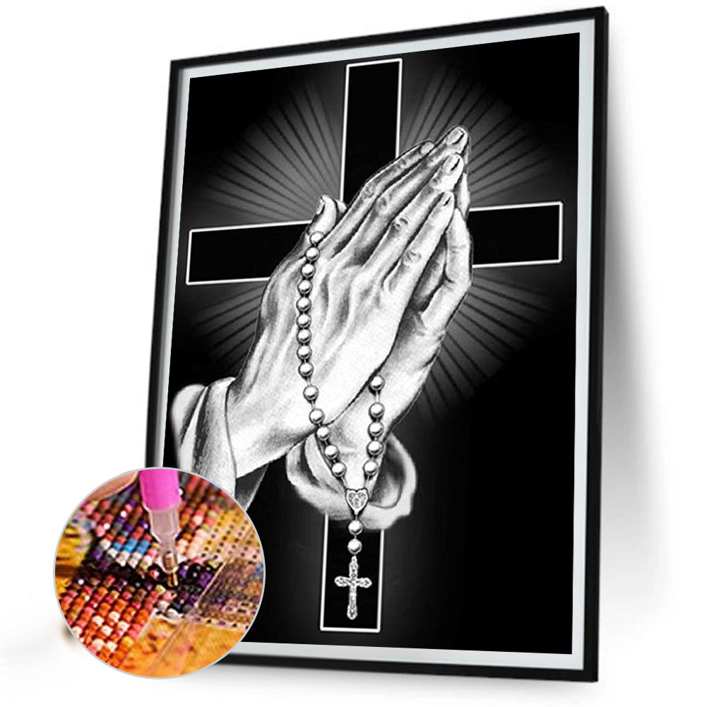 Lord Bless You Cross - Full Square Drill Diamond Painting 30*40CM