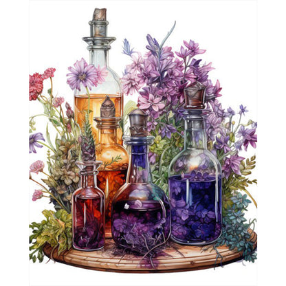 Flowers And Magic Potions - 11CT Stamped Cross Stitch 50*60CM