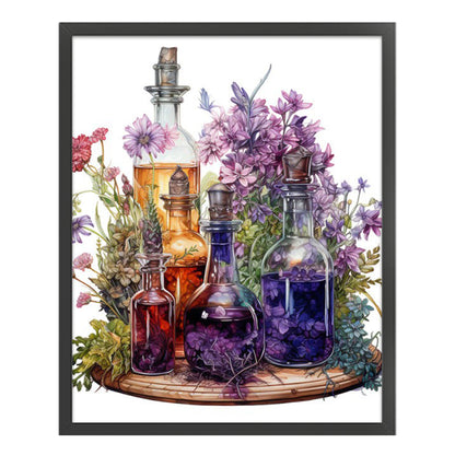 Flowers And Magic Potions - 11CT Stamped Cross Stitch 50*60CM