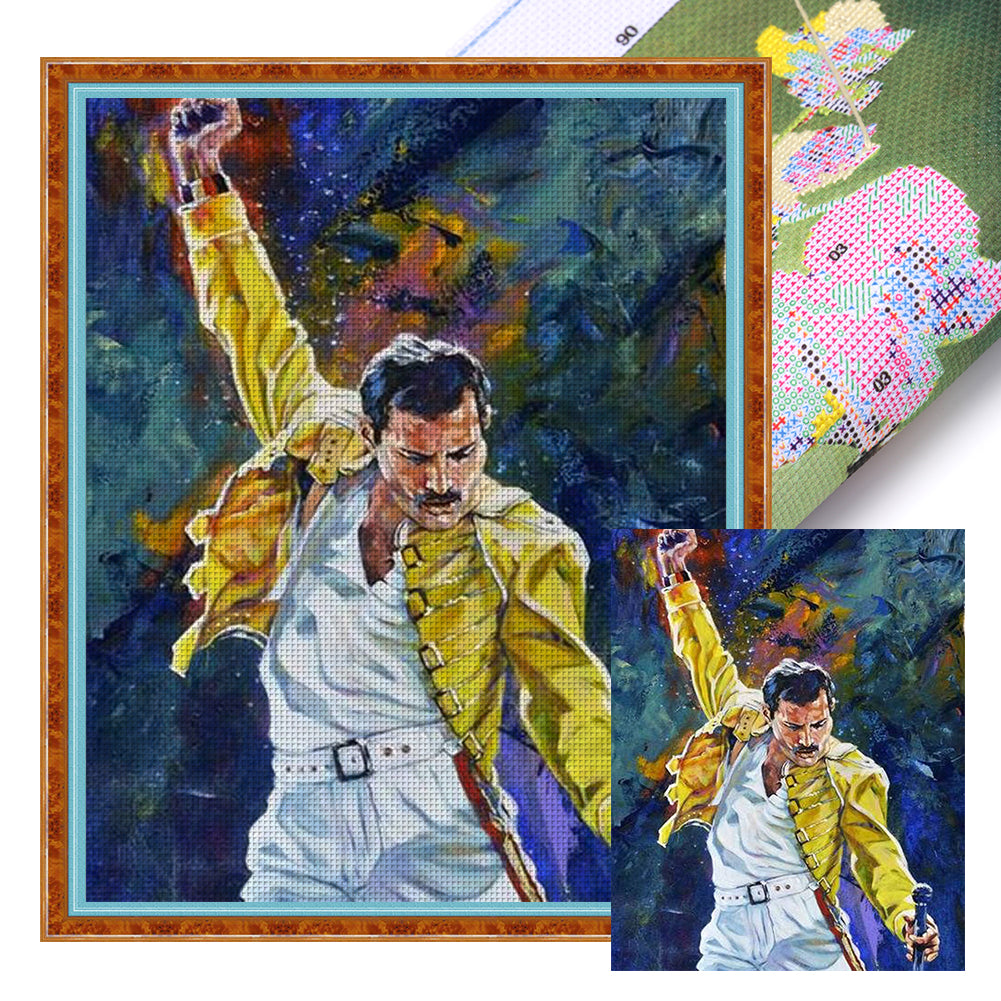 Freddie Mercury - 11CT Stamped Cross Stitch 40*50CM