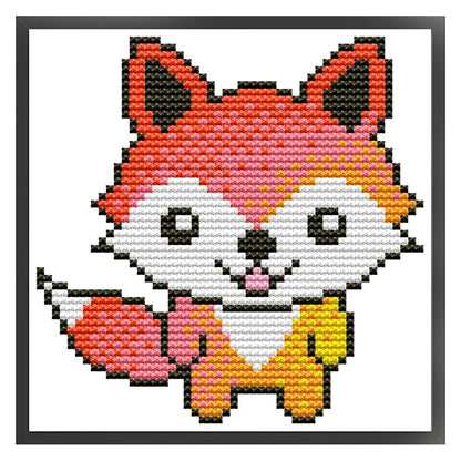 Little Fox - 11CT Stamped Cross Stitch 18*18CM(Joy Sunday)