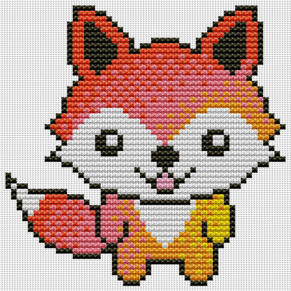 Little Fox - 11CT Stamped Cross Stitch 18*18CM(Joy Sunday)