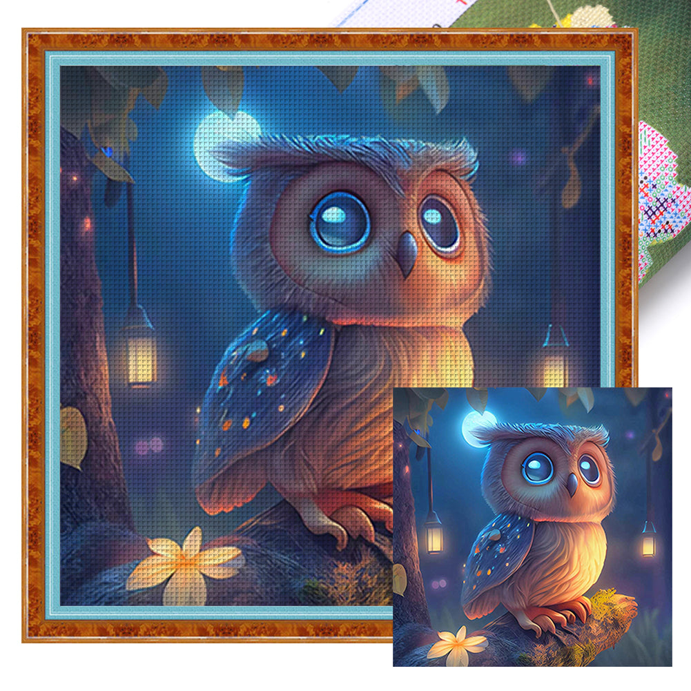 Owl - 11CT Stamped Cross Stitch 40*40CM