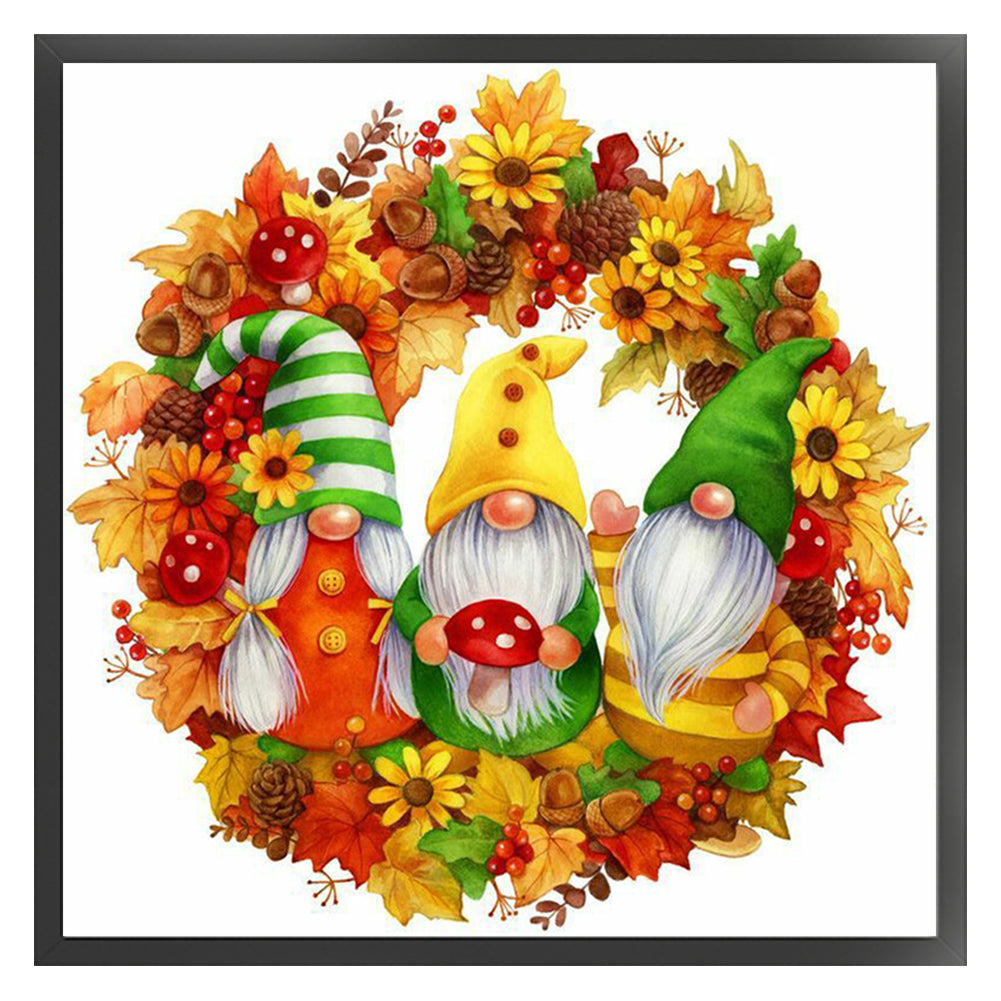 Goblins Give Thanks For The Harvest - 11CT Stamped Cross Stitch 40*40CM