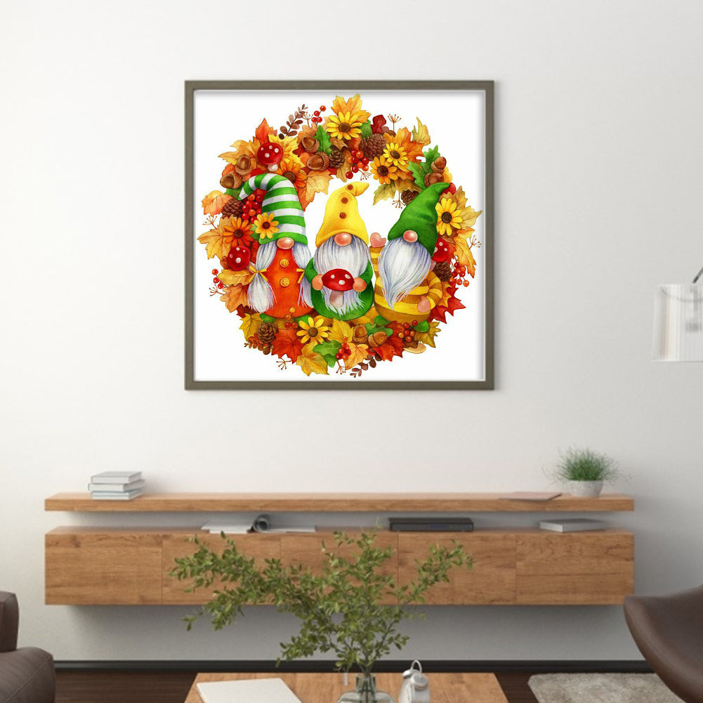 Goblins Give Thanks For The Harvest - 11CT Stamped Cross Stitch 40*40CM