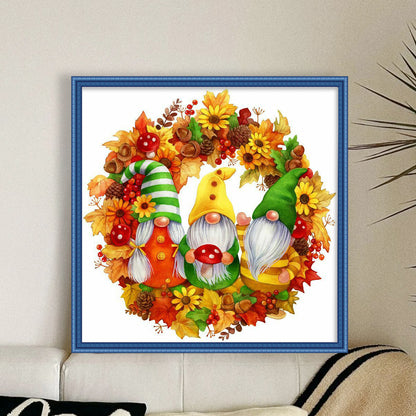 Goblins Give Thanks For The Harvest - 11CT Stamped Cross Stitch 40*40CM