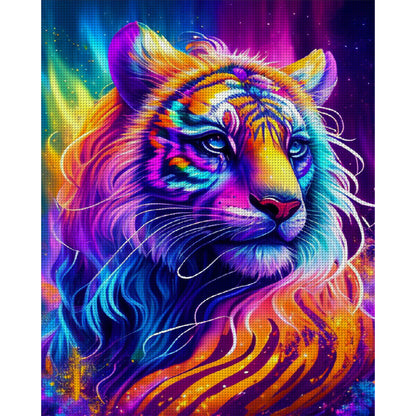 Color Tiger - 11CT Stamped Cross Stitch 40*50CM