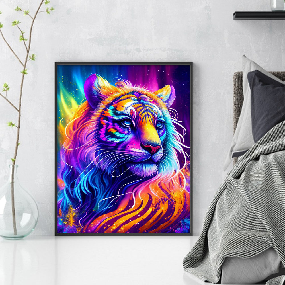 Color Tiger - 11CT Stamped Cross Stitch 40*50CM