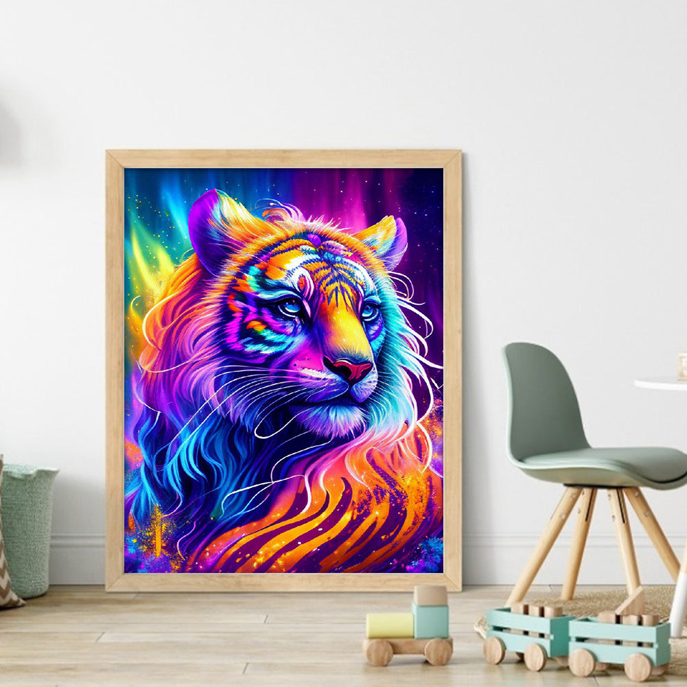 Color Tiger - 11CT Stamped Cross Stitch 40*50CM