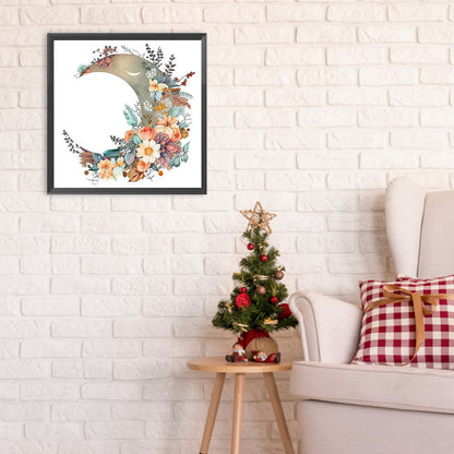 Flowers On The Moon - Full Round Drill Diamond Painting 30*30CM