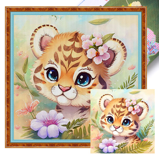 Little Tiger - 11CT Stamped Cross Stitch 50*50CM