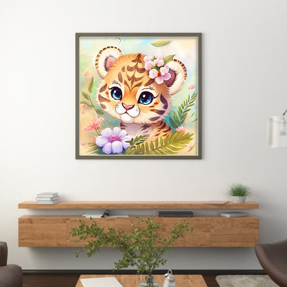 Little Tiger - 11CT Stamped Cross Stitch 50*50CM