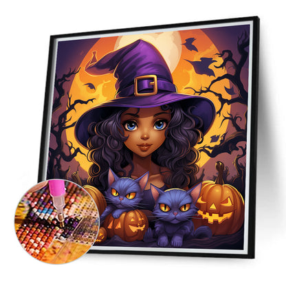 Little Witch - Full Round Drill Diamond Painting 40*40CM