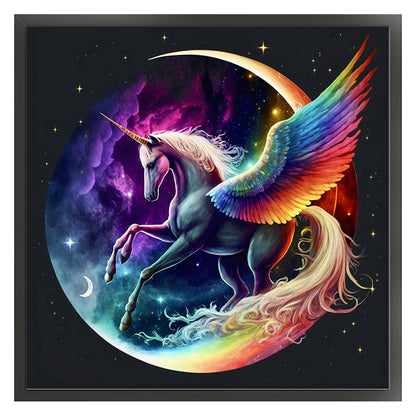 Moon Unicorn - 11CT Stamped Cross Stitch 40*40CM