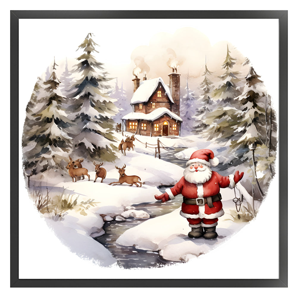 Santa Hut - 11CT Stamped Cross Stitch 40*40CM